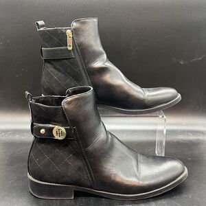Tommy Hilfiger Isleen black chelsea ankle boot womens 10M